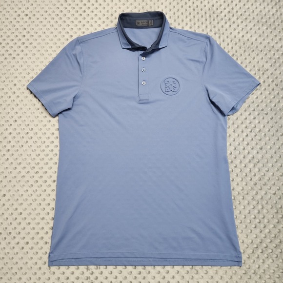 G/FORE Polo Golf Shirt Mens Blue Performance Large - Picture 1 of 8